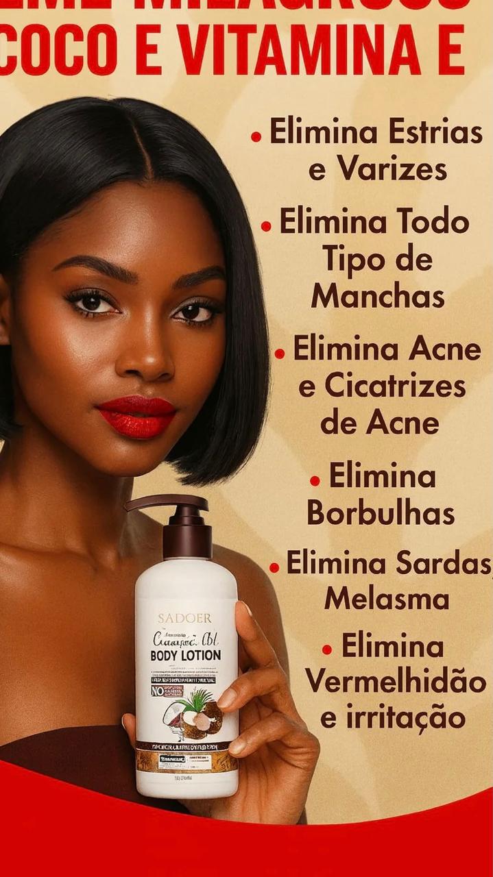 LOÇÃO DE COCO 🥥 + VITAMINA E😍
