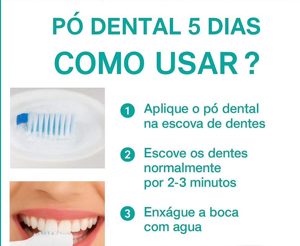 Pó Dental Milagroso😍Dentes Brancos EM 5DIAS🔥