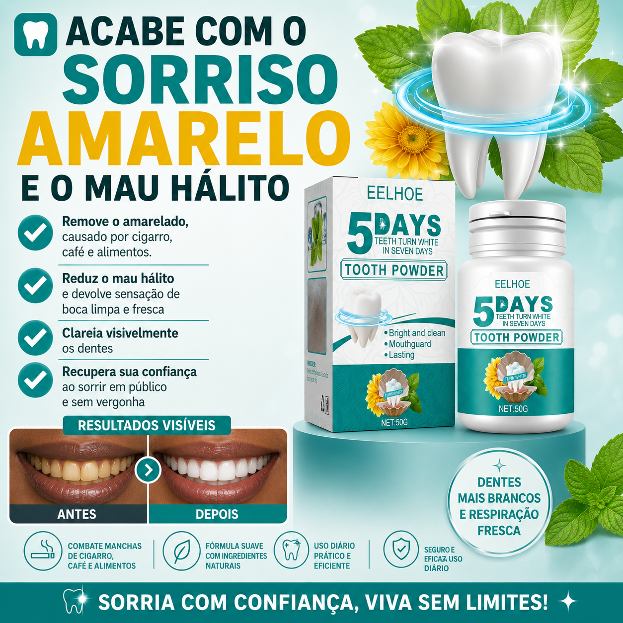 Clareador Dental (Dentes brancos em 5dias🔥)